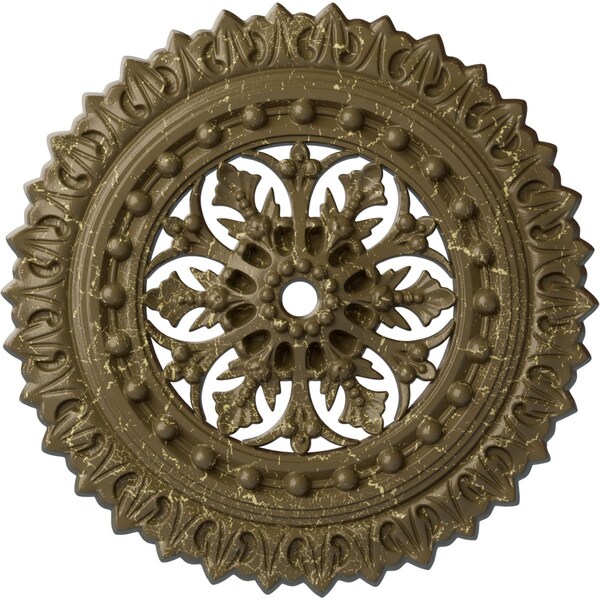 Ekena Millwork Sellek Medallion (Canopies up to 1 1/8"), 18 1/2"OD x 7/8"ID x 1 1/2"P, Mississippi Mud Crackle CM18SKMMC - main